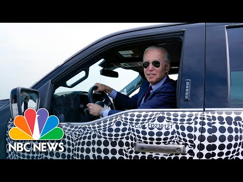 'This Sucker's Quick!': Biden Test Drives New Ford Electric Truck