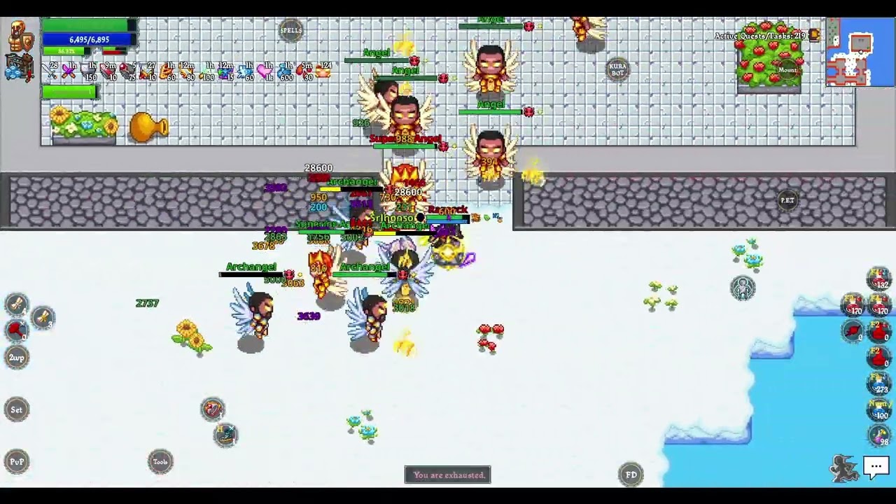 Kakele hunt de Arcanjo Enfurecido (até que não é ruim em termos de XP.)