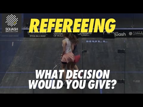 Squash Refereeing: Nour El Sherbini v Nadine Shahin - No Let