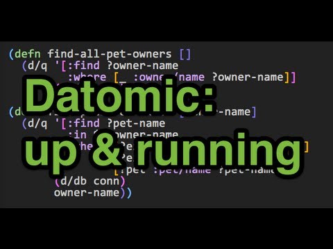 Datomic: up and running