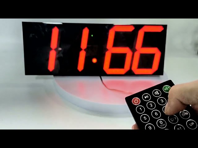 Vídeo relacionado con CHKOSDA Reloj Digital LED de Gran tamaño con atenuador automático, Gran Temporizador de Cuenta Regresiva con Control Remoto, 27.5 Pulgadas de Ancho, 6 dígitos, Fecha y Temperatura (Rojo)