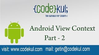 Android Tutorial 2019 - Android View Context Part - 2