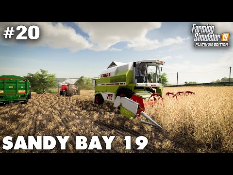 Sandy Bay #20 Harvesting Wheat & Baling Straw, Farming Simulator 19 Timelapse, Seasons