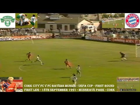 CORK CITY FC V BAYERN MUNICH FC –UEFA CUP 1ST ROUND – FIRST LEG–18TH SEPTEMBER 1991–CORK