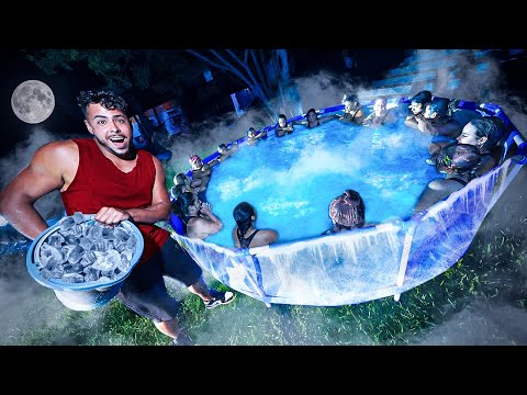 DESAFIO DA PISCINA CONGELANTE COM AS MENINAS -20 GRAUS [EP.7]