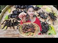 Deep fry Tarantula and Delicious Eating | Cooking Special Insects