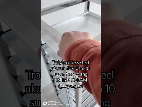 Troly stenliess / Rak Pendingin kue #baking #bahankue #bakery #trolley #troly #rakroti #rak