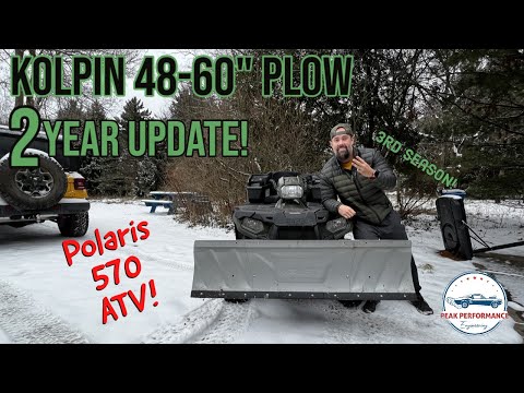 TWO YEAR REVIEW! Kolpin Switchblade snow plow 48"-60" on a Polaris Sportsman 570 ATV