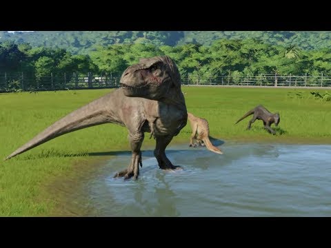 T-Rex VS Indoraptor VS Spinosaurus VS Spinoraptor Update 1.6.2 - Jurassic World Evolution