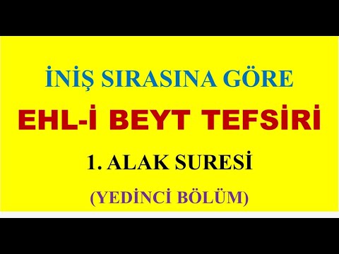 Alak Suresi 7. Ders
