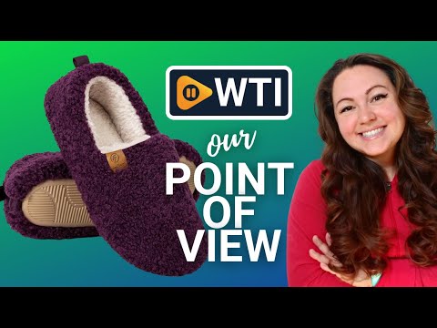 EverFoams Women's Shearling Memory Foam Full Slippers 7-8 Dark aubergine - WTI product video review