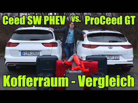 Kofferraum - Vergleich Kia Ceed Sportswagon Plug-in Hybrid vs. Kia ProCeed GT  Test Bericht deutsch
