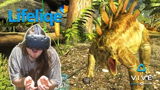 Pet The Dinosaur | Lifeliqe VR Museum | HTC Vive