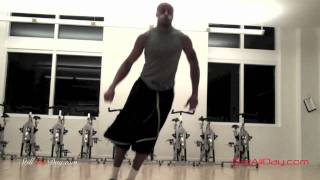 Dre Baldwin: Right - Left Lateral Hop High Jumps | Vertical Jump Agility Drill Speed Quickness