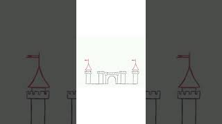 Drawing Disney Castle - EASY and FUN🏰🤩