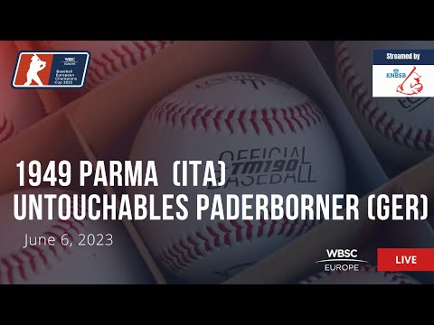 1 Baseball European Champions Cup: Untouchables Paderborn (GER) VS 1949 Parma Baseball Club (ITA)