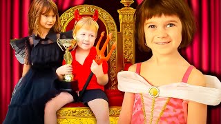 Magic lessons for kids. Kids pretend to play mermaid and a witch. Funny show for kids. Toys for kids