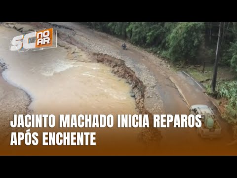 Jacinto Machado assina ordem de serviço para reparos pós-enchente