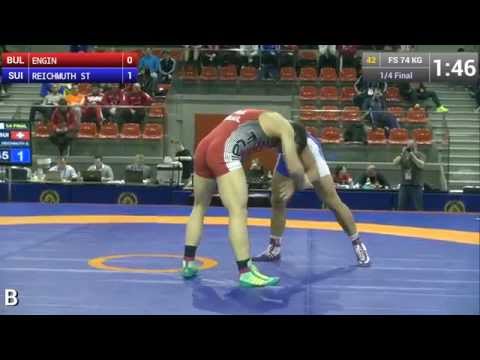 Quarterfinal FS - 74 kg: Ismail ENGIN (BUL) df. Stefan REICHMUTH (SUI), 6-5