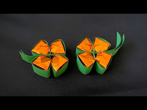 Kleeblatt mit Küsschen Anleitung 🍀 Glücksbringer als Geschenk selber basteln☘️ DIY Cloverleaf