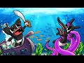 Underwater Survival with... Baby Cartoon Cat & Cartoon Dog! (Minecraft)