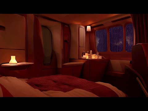 Flying On VIP Private Jet - Relaxing Rain on Window & Thunder Sounds for Reading, Sleeping | 3 Hours