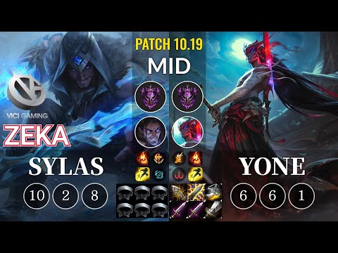 VG Zeka Sylas vs Yone Mid - KR Patch 10.19