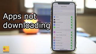 Apps not downloading in iPhone