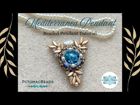 Mediterranea Beaded Pendant with an 18mm Rivoli and StormDuos | Tropical Breeze Signature Collection