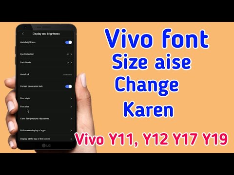 How to change font size|| Vivo font || font size kais change Karen vivo phone