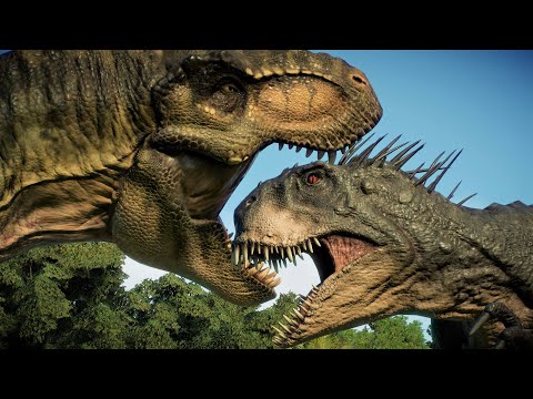 BUCK T. REX (Lost World) VS SCORPIOS REX (Camp Cretaceous) - Jurassic World Evolution 2