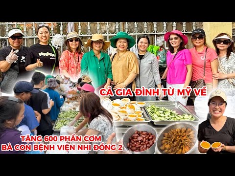 Cảm động tấm lòng khán giả kênh Trang LTP từ Mỹ về tặng 600 phần cơm mời bà con bệnh viện Nhi Đồng 2