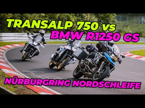 NEW HONDA TRANSALP chasing my BMW R1250GS on Nürburgring