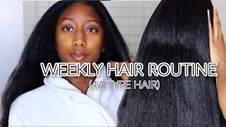 4A Weekly Hair Routine For Growth| Natural Hair