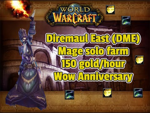 Diremaul East (DME) mage solo jumprun. +\- 150 gold/h, 12-15 minute run. Black Lotus update.