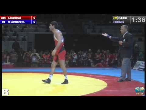 Masoud Esmailpour (IRI) vs Artur Arakelyan (ARM) 60kg 3-5 Final - 2013 World Wrestling Championships