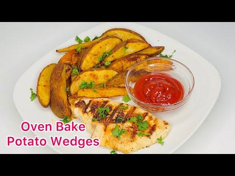 How to make Baked Potato Wedges with Grilled Chicken / Step by step recipe / Fast Food Done at Home.