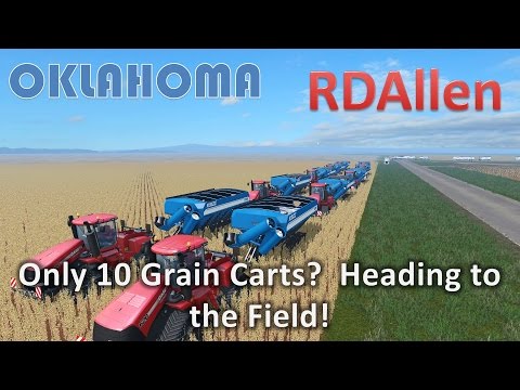 Only 10 Grain Carts!  Heading to the Field - FS15 Oklahoma