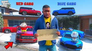 Franklin and Shinchan Red Gang VS Doraemon Blue Gang In GTA 5 | Paradox FTW