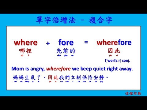 英文單字倍增法 - 複合字09 (Expand your English by compound words 09.)