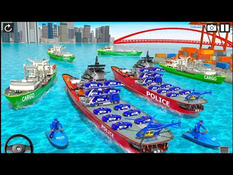 police car Transport in cargo ship | police car game simulator | Android gameplay
