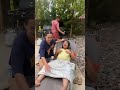 Pregnant lady uses jam to prank the guys  #shorts