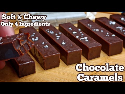 Easy Homemade Chocolate Caramels Recipe ~ Only 4 Ingredients | Chocolate Caramel Candy