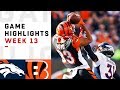 Broncos vs. Bengals Week 13 Highlights | NFL 2018