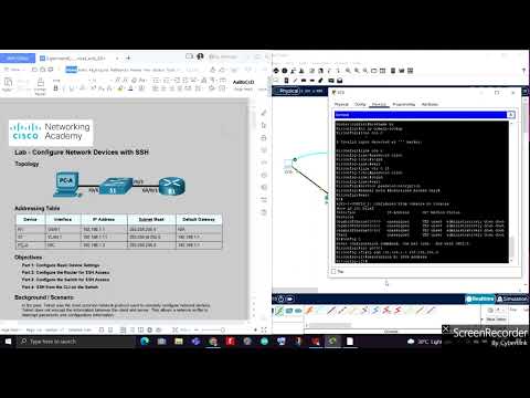 Configure Network Devices with SSH |Exp8| Data Communications Lab