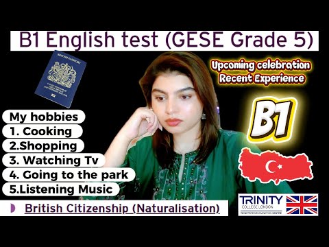 B1 English Test (GESE Grade 5) | SELT British Citizenship| Trinity College London ILR UK