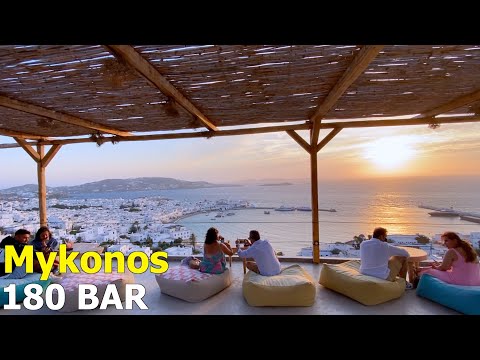 180 Bar in Mykonos Town - The Best & Most Romantic Sunset View