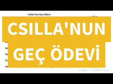 Learn Turkish Translation - 7 (A2 level)