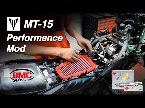 Yamaha MT 15 Performance Mod | BMC Air Filter | NGK Laser Iridium Plug