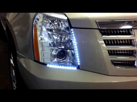 LED Driving Lights, DRL, from customradio.com 2007 Escalade
